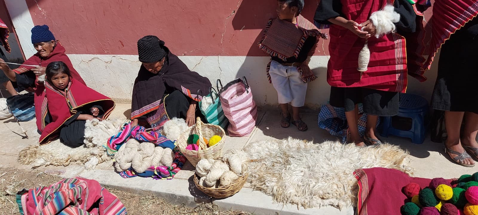 Traditional textiles and wool in Puka Puka, Bolivia